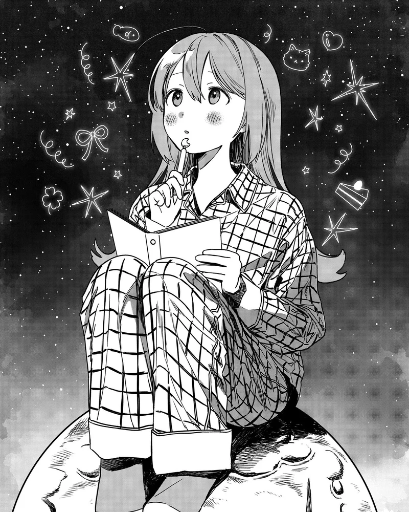 Ảnh anime nữ trắng đen gam màu lạnh mang nét cô độc