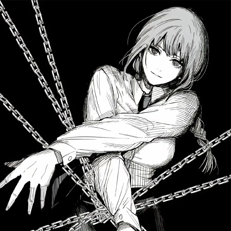 Ảnh anime nữ trắng đen tạo cảm giác mơ hồ đầy nghệ thuật