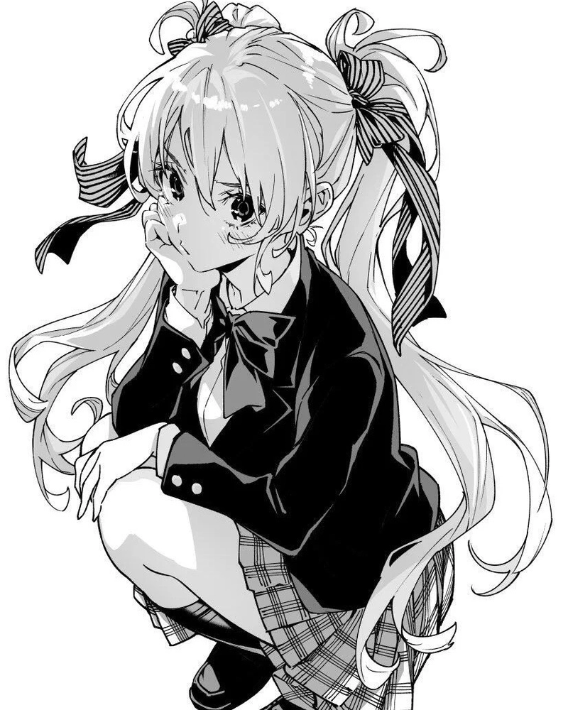 Ảnh anime nữ trắng đen tạo nét trầm mặc qua ánh nhìn