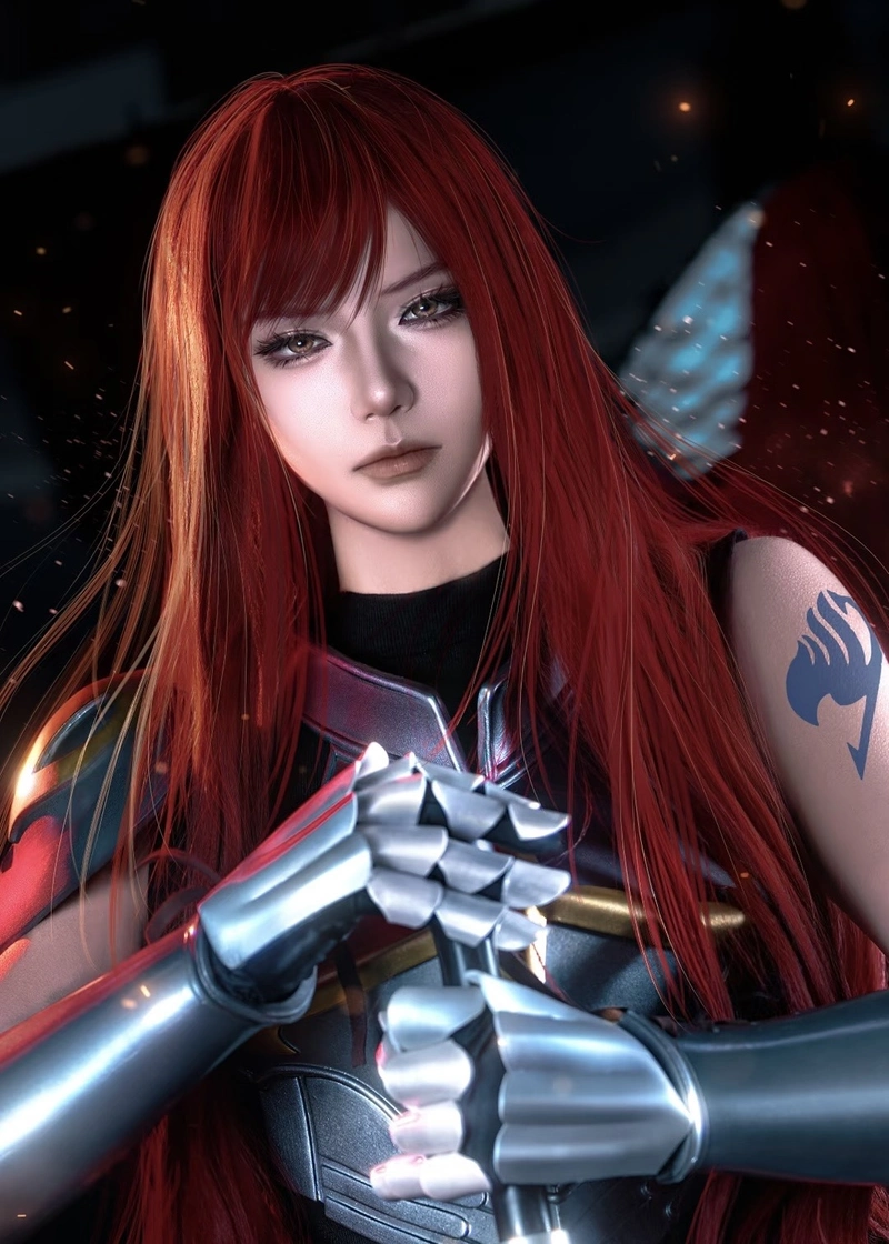 Ảnh cosplay Erza nữ thần thái sắc sảo đầy quyến rũ