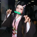 Ảnh cosplay Nezuko chụp studio với tạo hình cực sắc nét