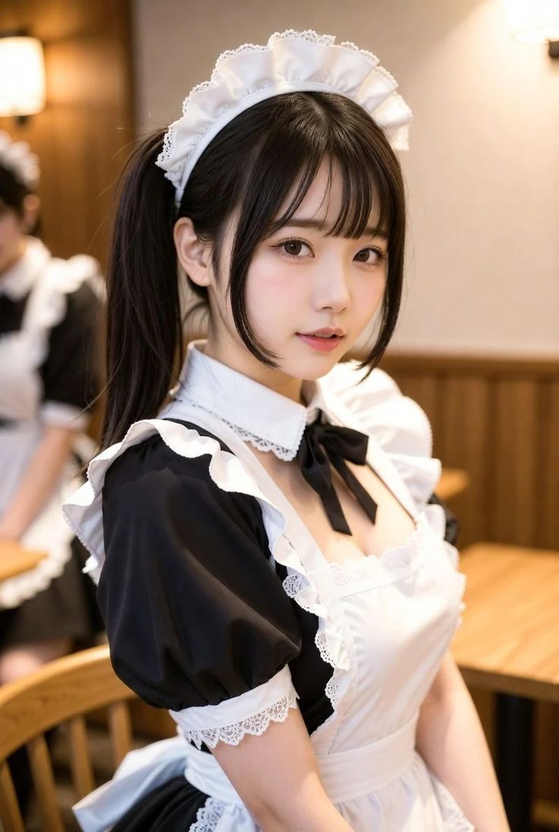 Ảnh maid cosplay với phong cách Nhật Bản dễ thương