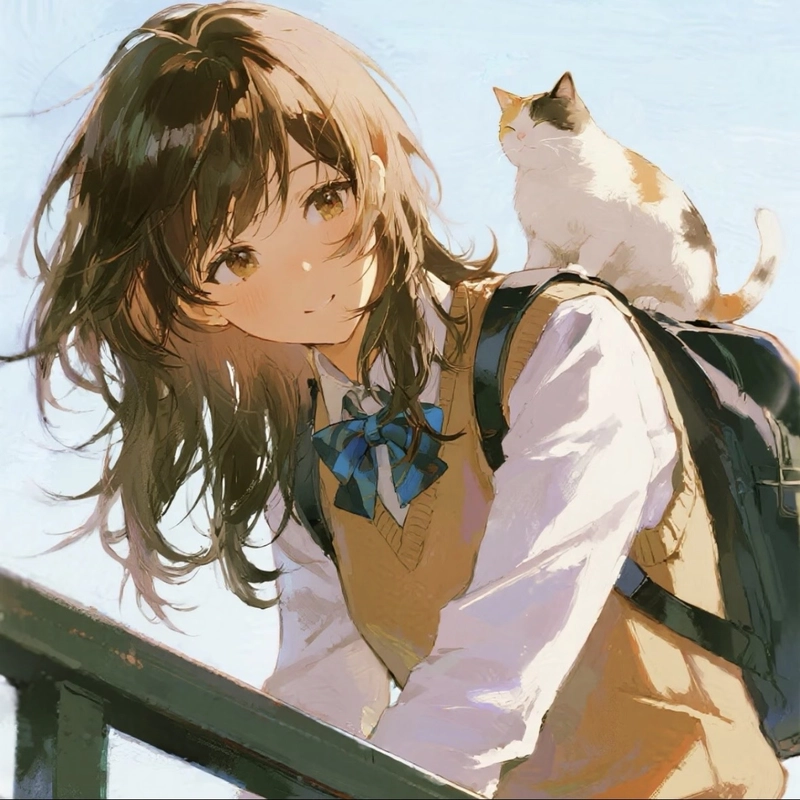 Anime nữ học sinh mang vẻ đẹp học đường rất tự nhiên