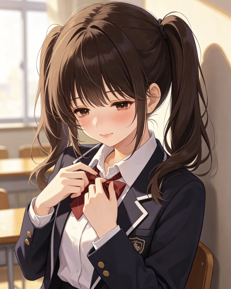 Anime nữ học sinh tạo cảm giác trong trẻo rất dịu dàng