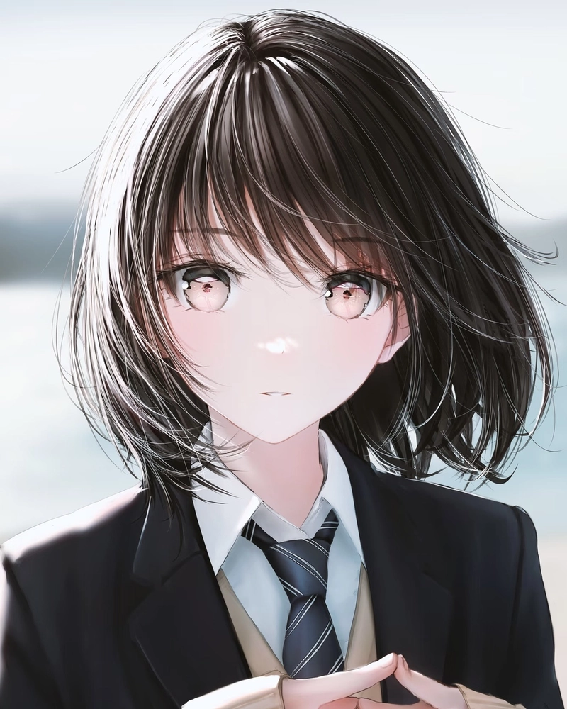 Anime nữ học sinh vẻ ngoài mềm mại tạo cảm giác dễ chịu