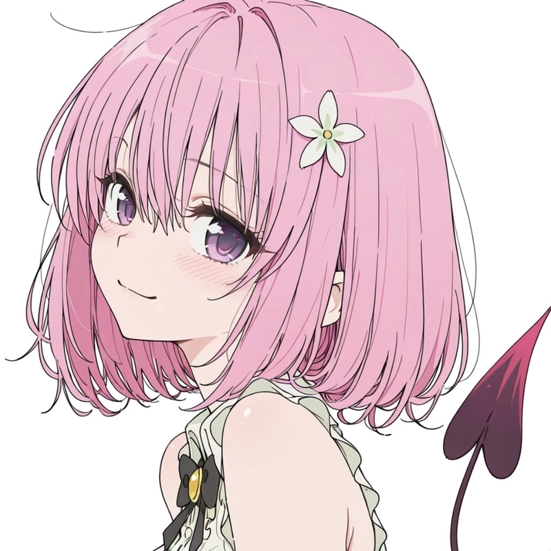 Anime nữ tóc ngắn ngồi cạnh bàn học đầy thư giãn