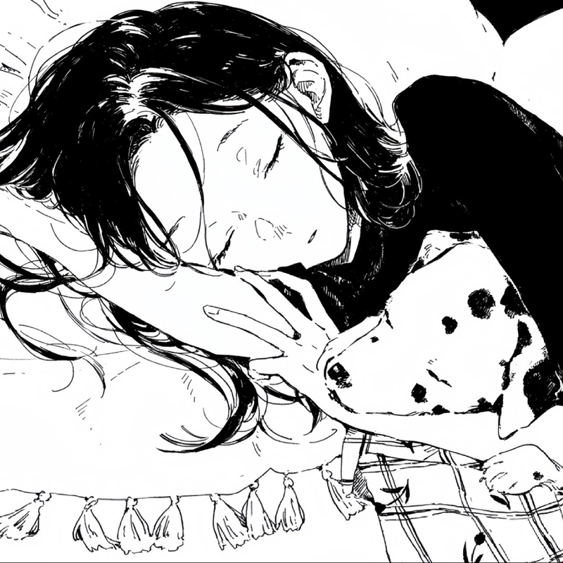 Anime nữ trắng đen mang nét cổ điển qua tông màu tối