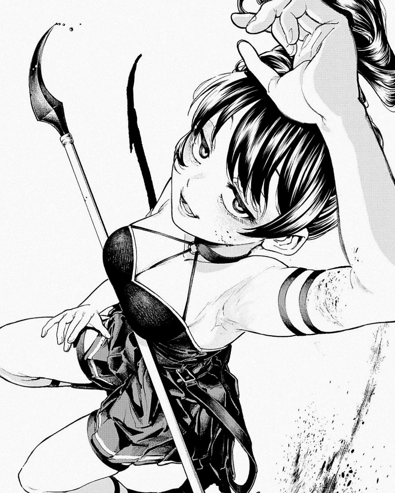 Anime nữ trắng đen tạo nét u buồn qua gam màu xám