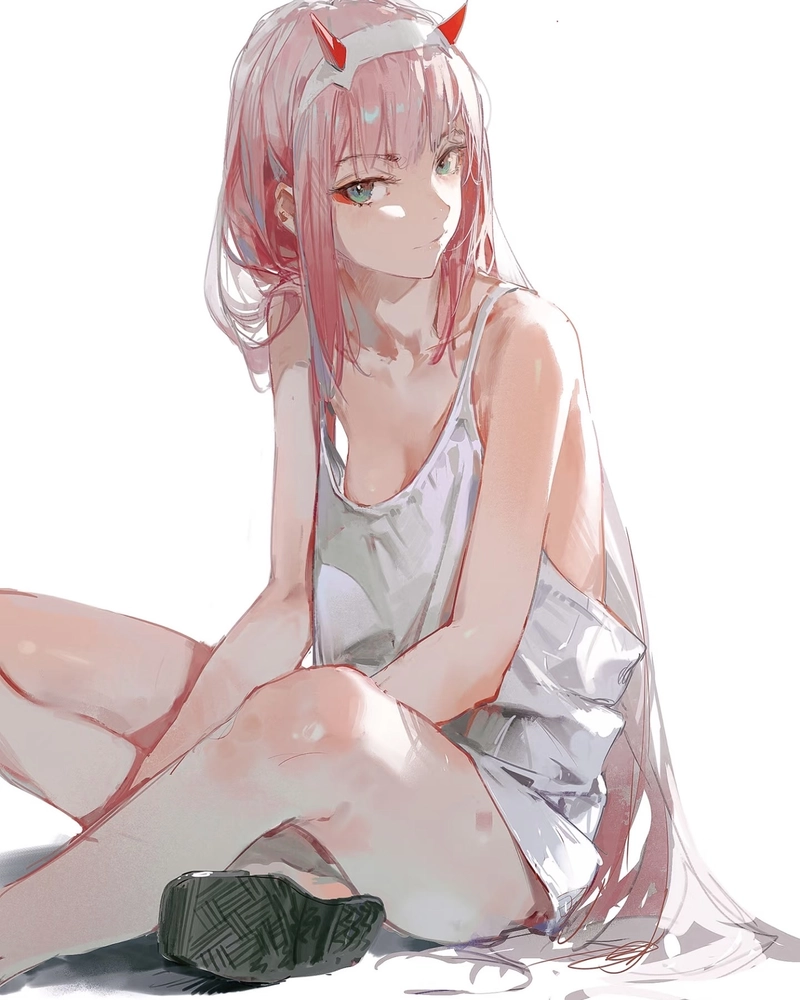 Bức ảnh anime Zero Two với tạo hình nữ tính dễ thương