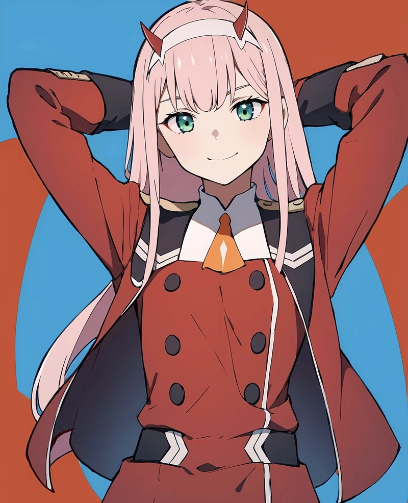 Bức hình Zero Two 4K mang chi tiết anime sắc nét