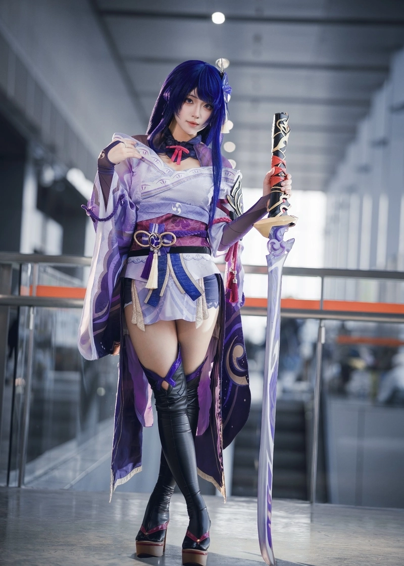 Hình Raiden cosplay mang nét cuốn hút giàu chiều sâu