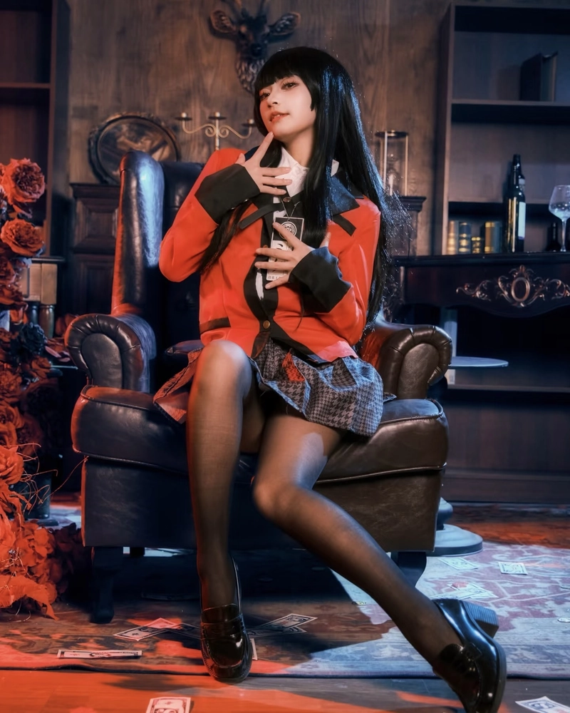 Hình Yumeko cosplay ánh nhìn đắm chìm cảm xúc