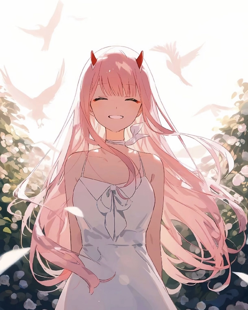 Hình Zero Two đẹp nhất với tạo hình đầy nữ tính