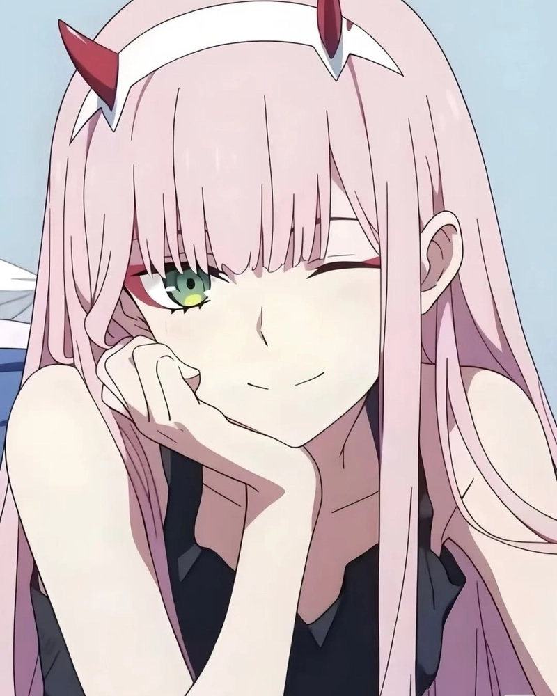 Hình ảnh Zero Two ngầu cùng biểu cảm đầy tự tin
