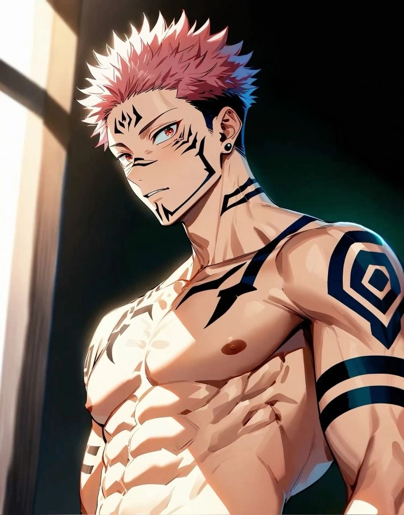 Hình ảnh anime Sukuna cùng khí chất bá đạo cuốn hút
