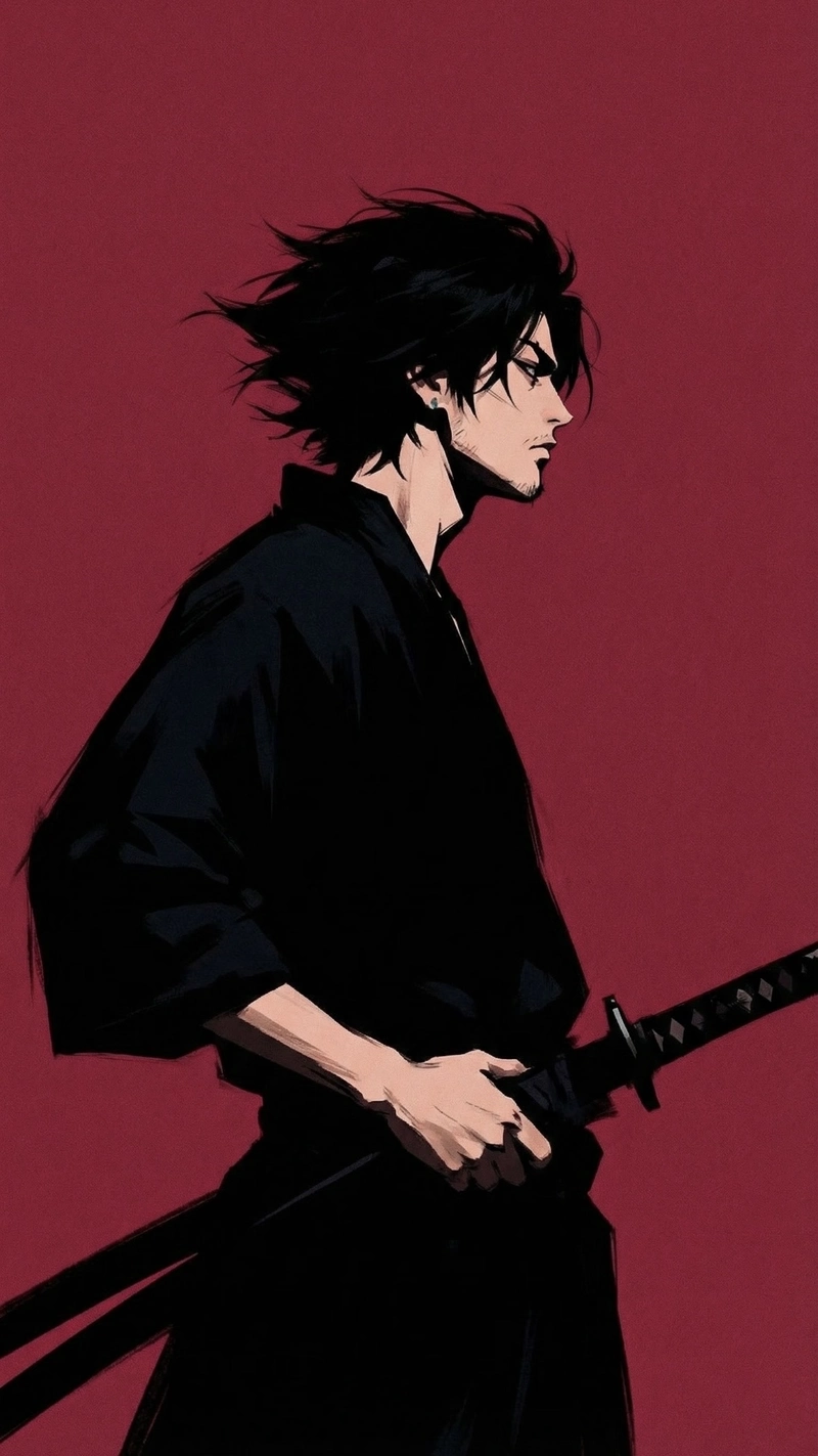 Hình ảnh anime ngầu sở hữu ánh mắt sắc lạnh mạnh mẽ