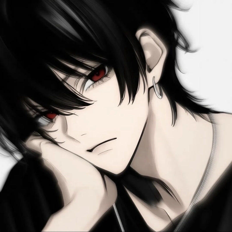 Hình ảnh anime ngầu sở hữu biểu cảm trầm đầy bí ẩn