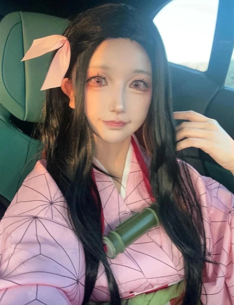 Hình ảnh cosplay Nezuko cùng biểu cảm chuẩn nhân vật anime