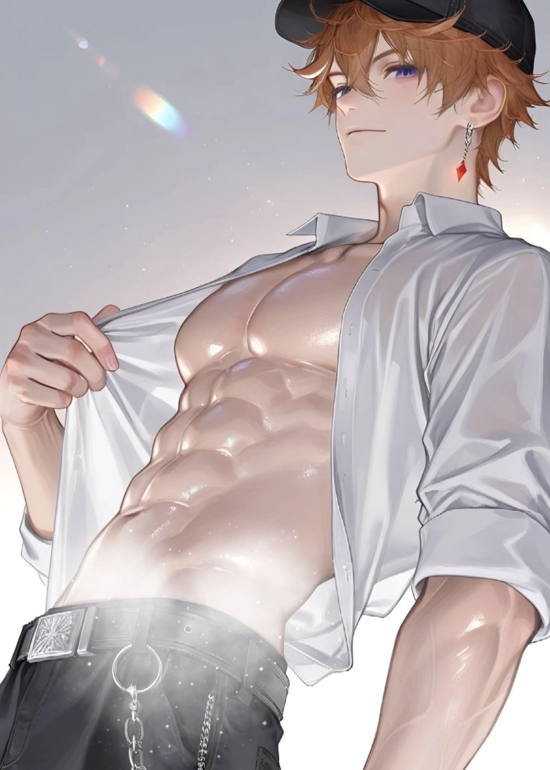 Hình anime nam 6 múi hiện lên khí chất nam thần lạnh lùng