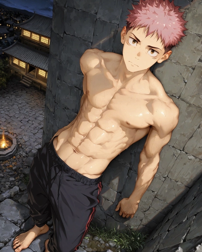 Hình anime nam 6 múi hiện lên phong cách cực ngầu