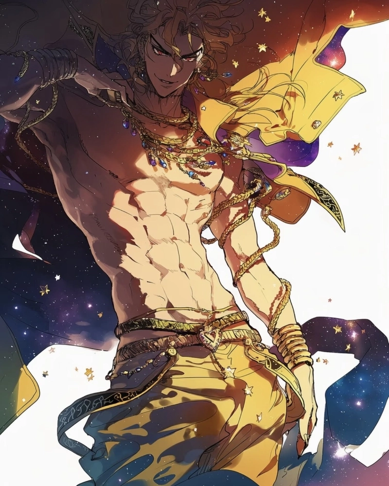 Hình anime nam 6 múi thể hiện phong cách lạnh lùng