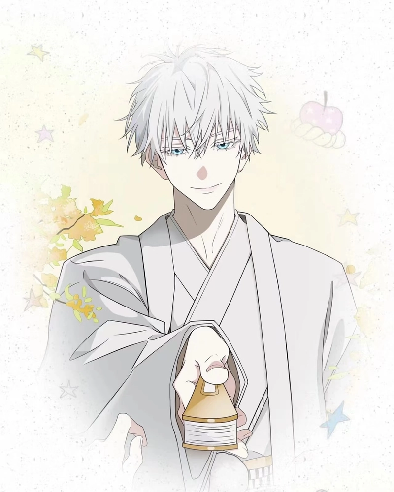 Hình anime nam tóc trắng toát lên chất riêng cuốn hút