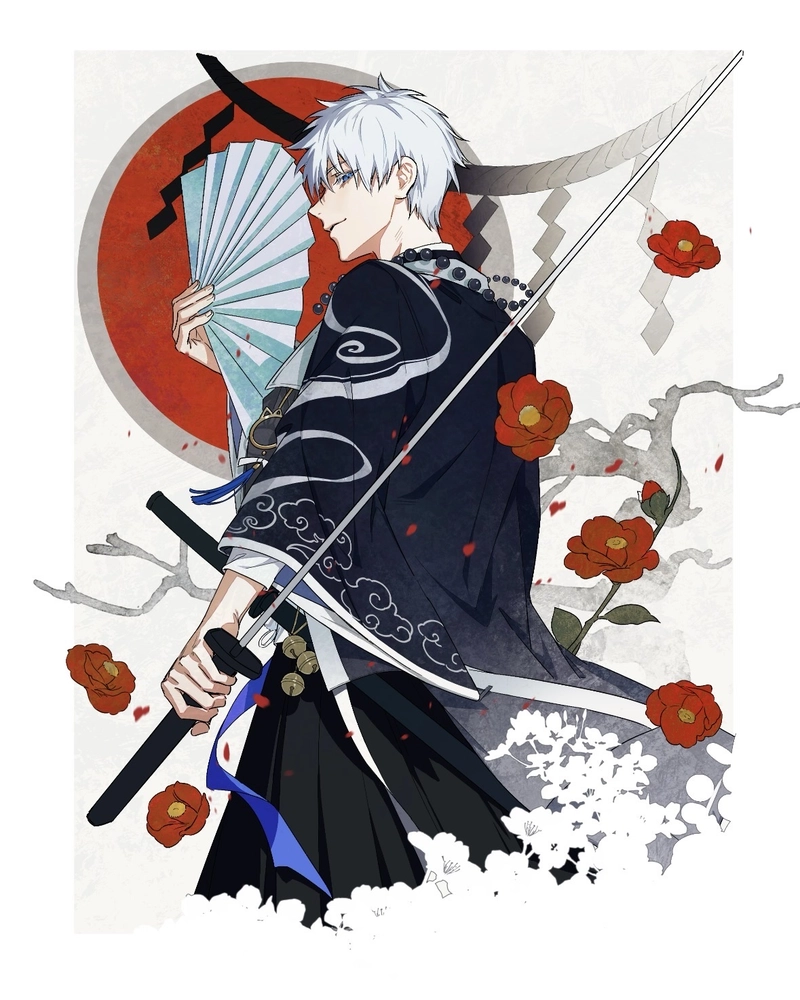 Hình anime nam tóc trắng toát lên vẻ cô độc lạnh lùng