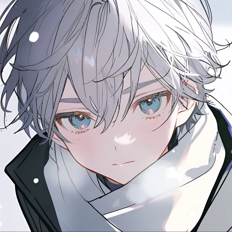 Hình anime nam tóc trắng toát ra chất phiêu lãng cô đơn