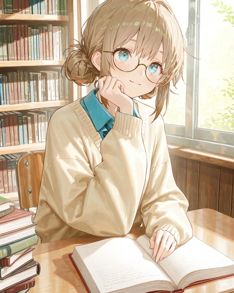Hình anime nữ học sinh tạo cảm giác nhẹ nhàng đầy nữ tính