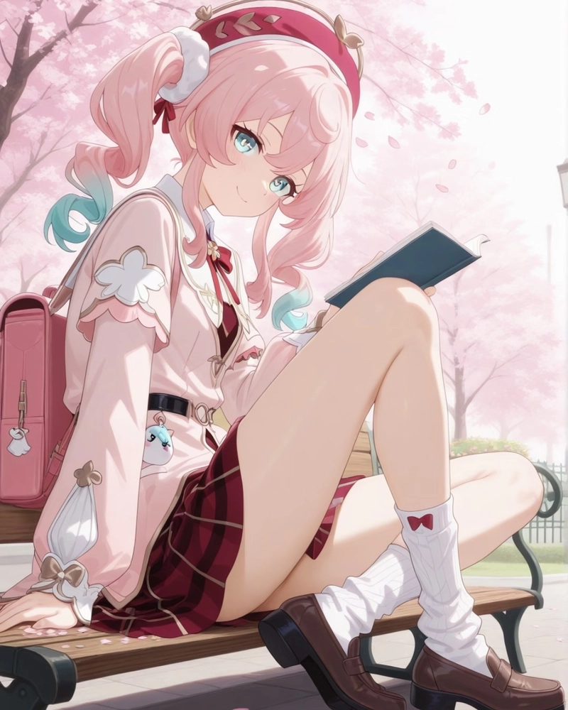 Hình anime nữ học sinh vẻ đẹp thanh thoát đầy tự nhiên