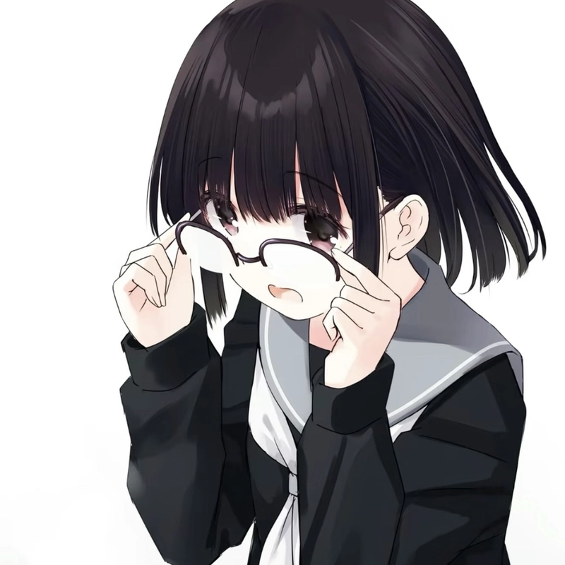 Hình anime nữ tóc ngắn tạo hình nữ sinh Nhật dịu dàng