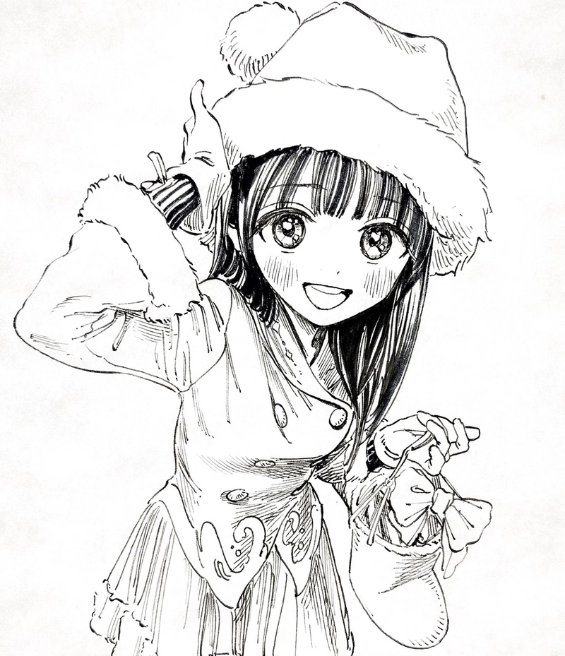 Hình anime nữ trắng đen nhân vật nữ đứng giữa bóng tối