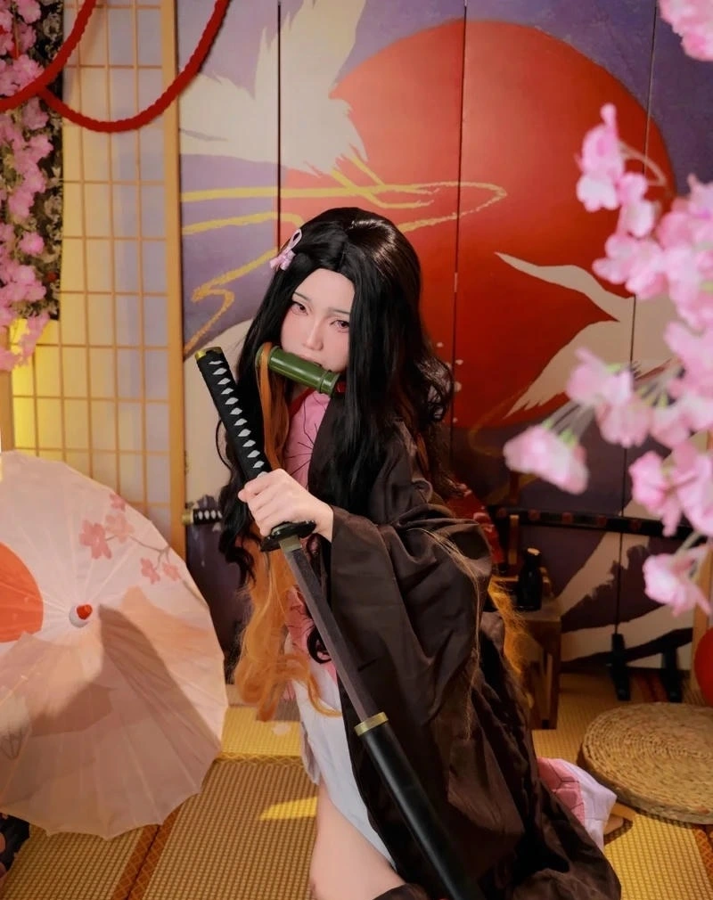 Phong cách cosplay anime nữ của Nezuko được nhiều fan yêu thích