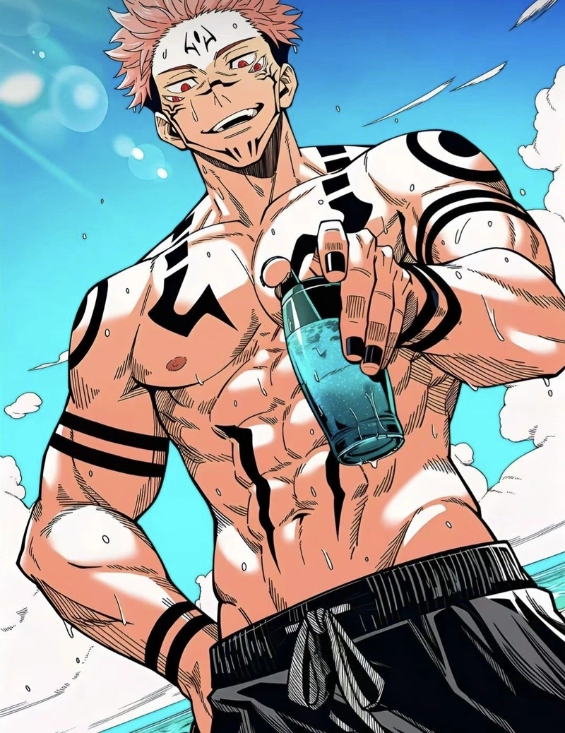 Sukuna anime với phong cách lạnh lùng cực cá tính