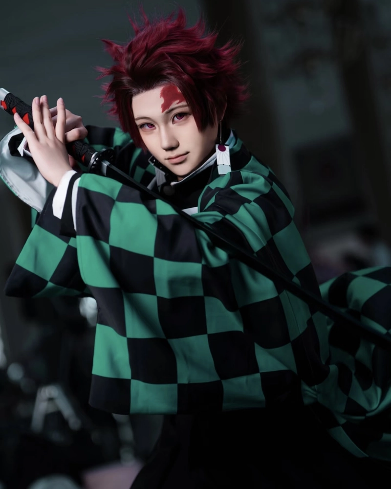 Tanjiro cosplay trang phục truyền thống Nhật Bản nổi bật