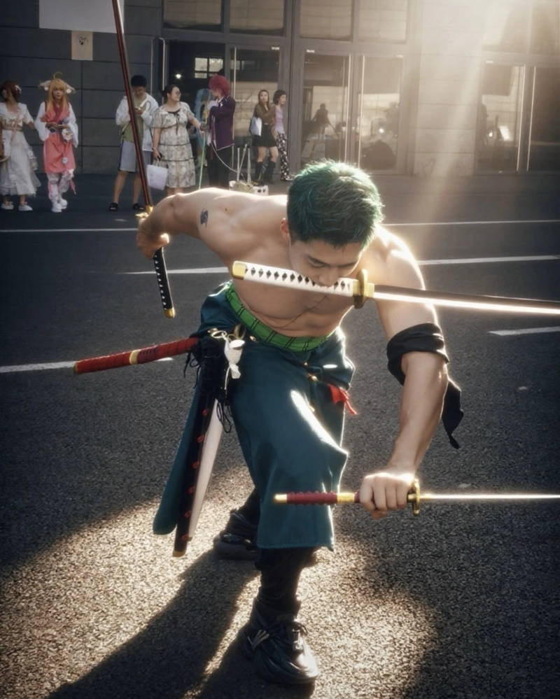 Zoro cosplay vẻ đẹp mạnh mẽ đậm chất chiến binh