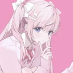 ảnh anime nữ tóc hồng thumbnail
