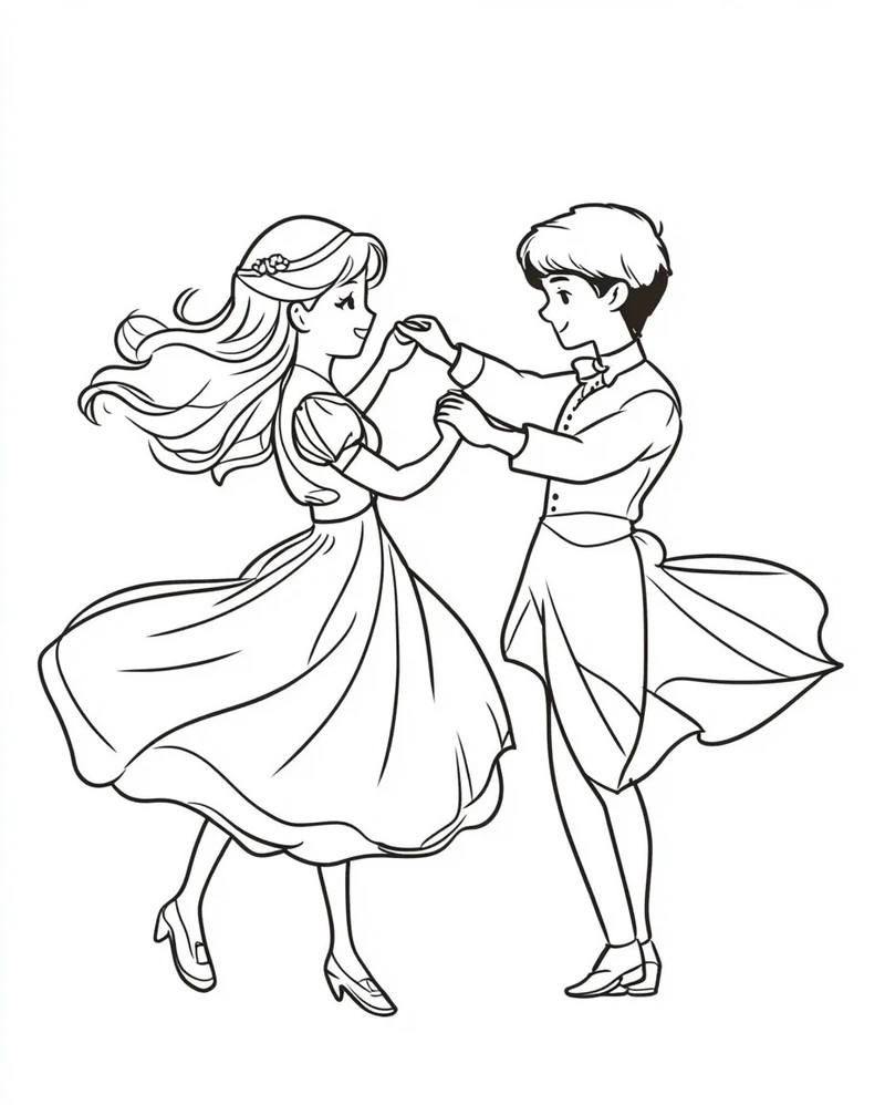 sưu tập tranh tô màu công chúa chibi dễ thương