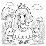 tranh tô màu công chúa chibi dễ thương ngộ nghĩnh