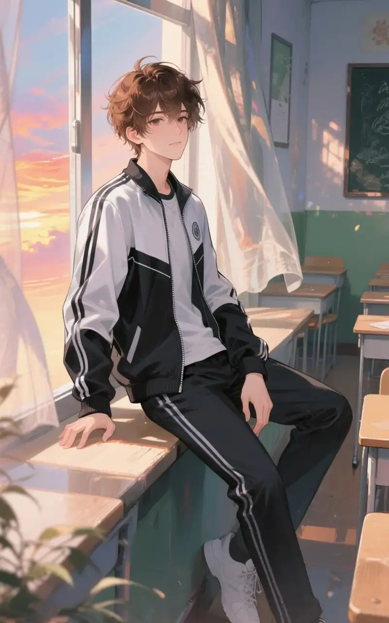 ảnh anime nam học sinh mùa xuân