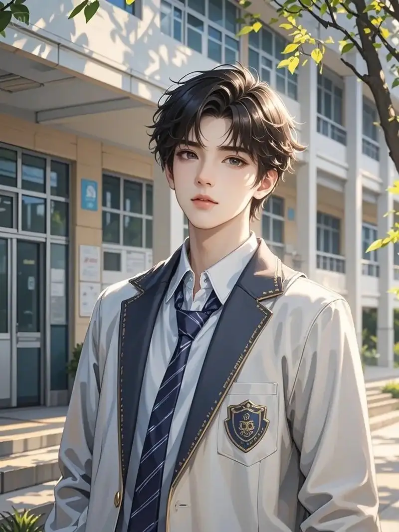 ảnh anime nam học sinh nghệ thuật