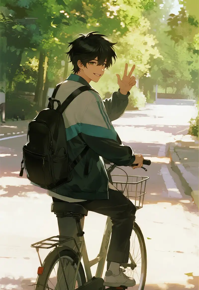 ảnh anime nam học sinh phong cách học đường