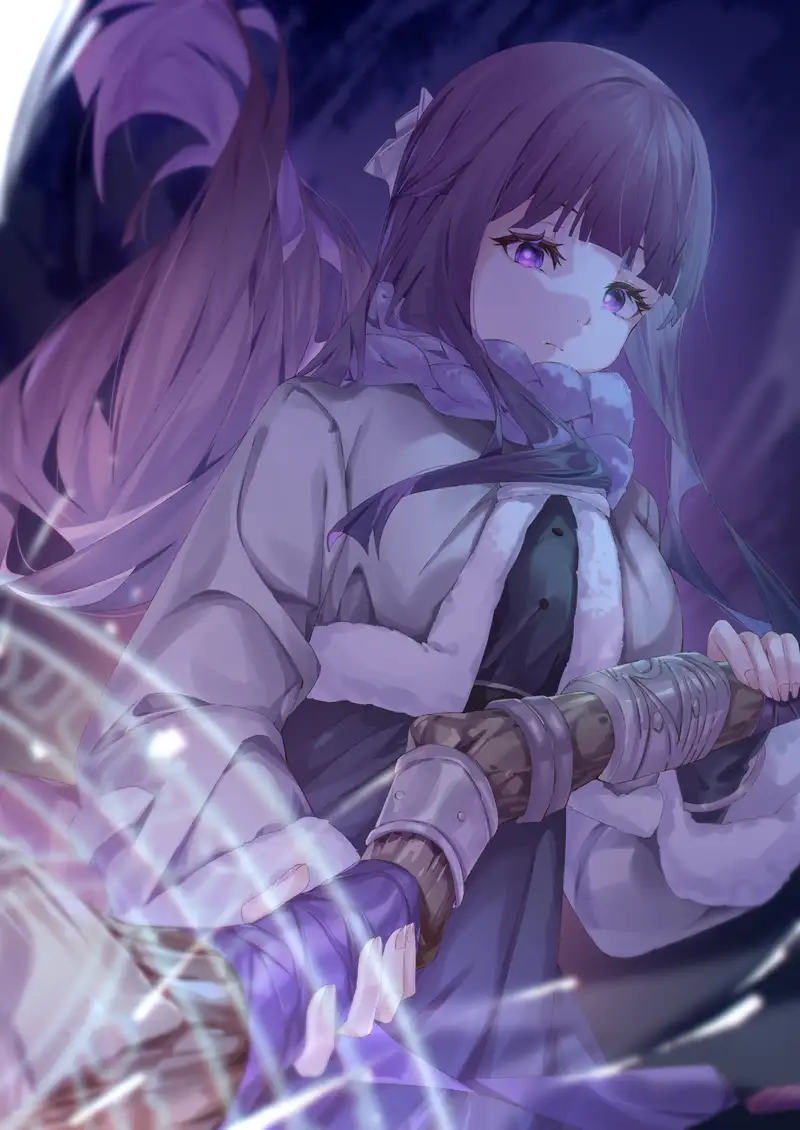 ảnh fern anime đẹp với tông màu sáng
