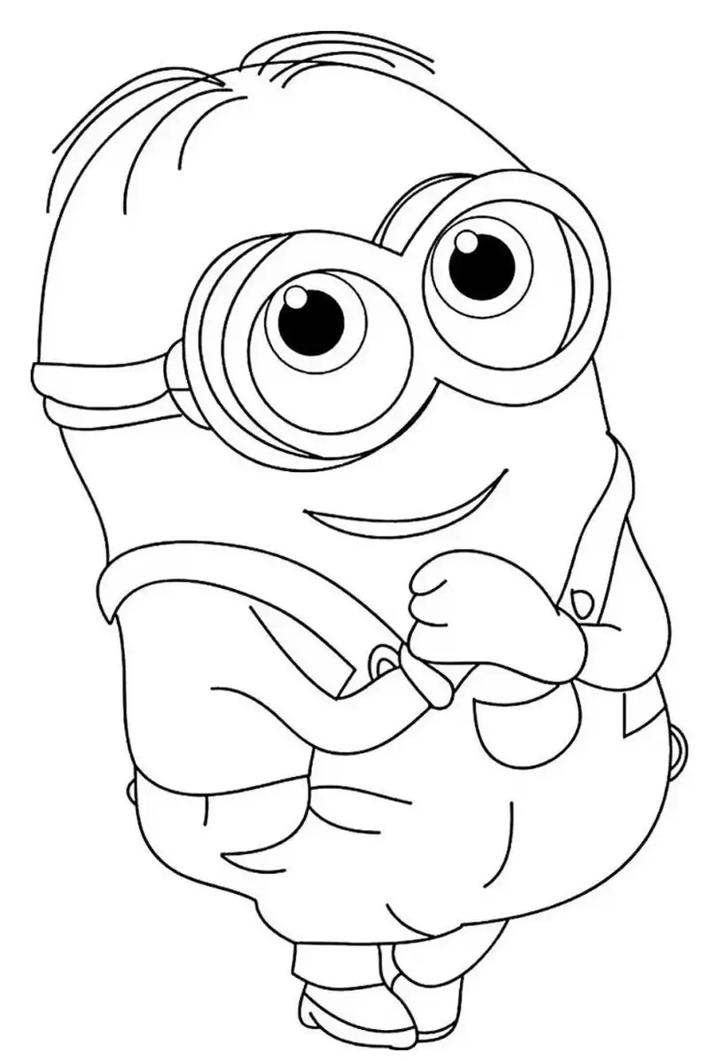 hình ảnh tô màu minion cực dễ thương