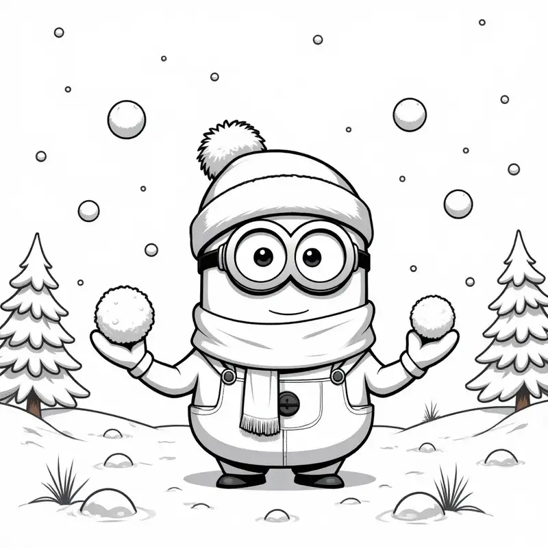 hình tô màu minion dễ tô cho bé