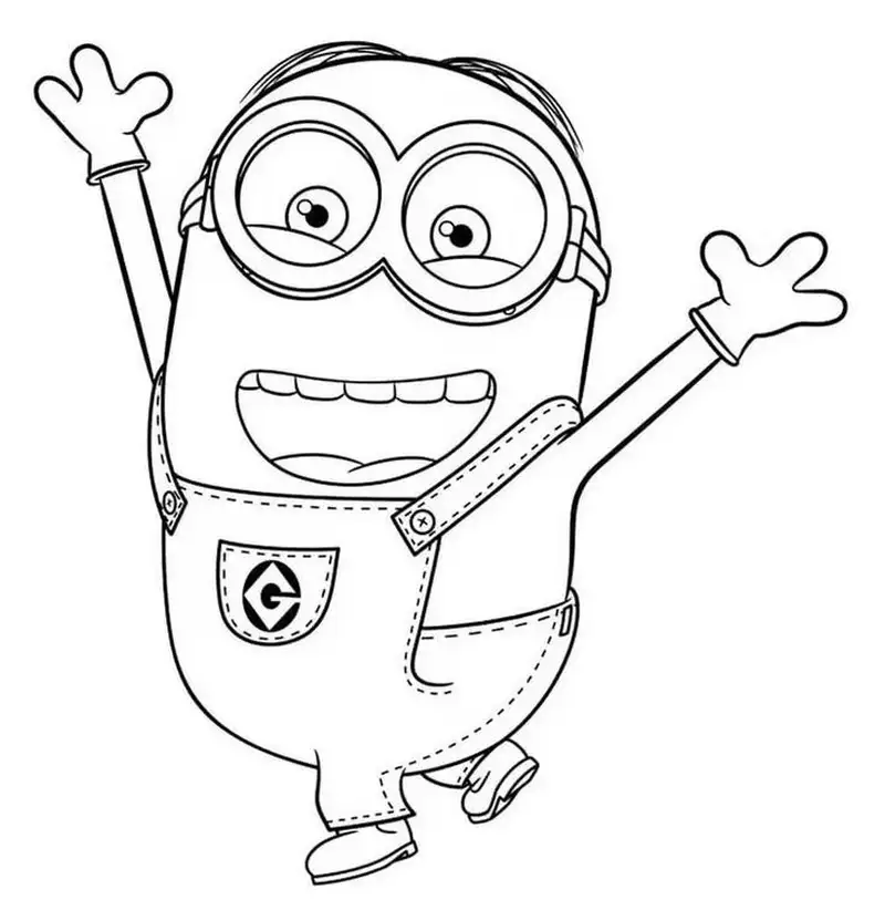 hình tô màu minion đơn giản và đẹp