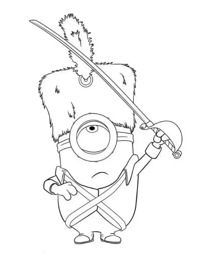 hình tô màu minion ngộ nghĩnh và đáng yêu