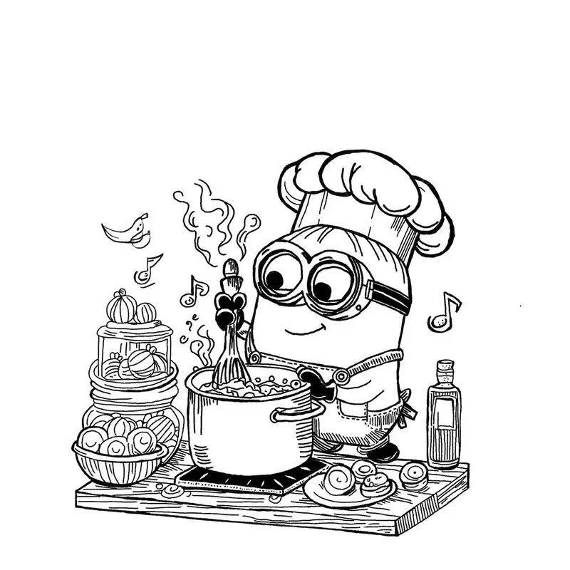 hình tô màu minion vui nhộn cho bé