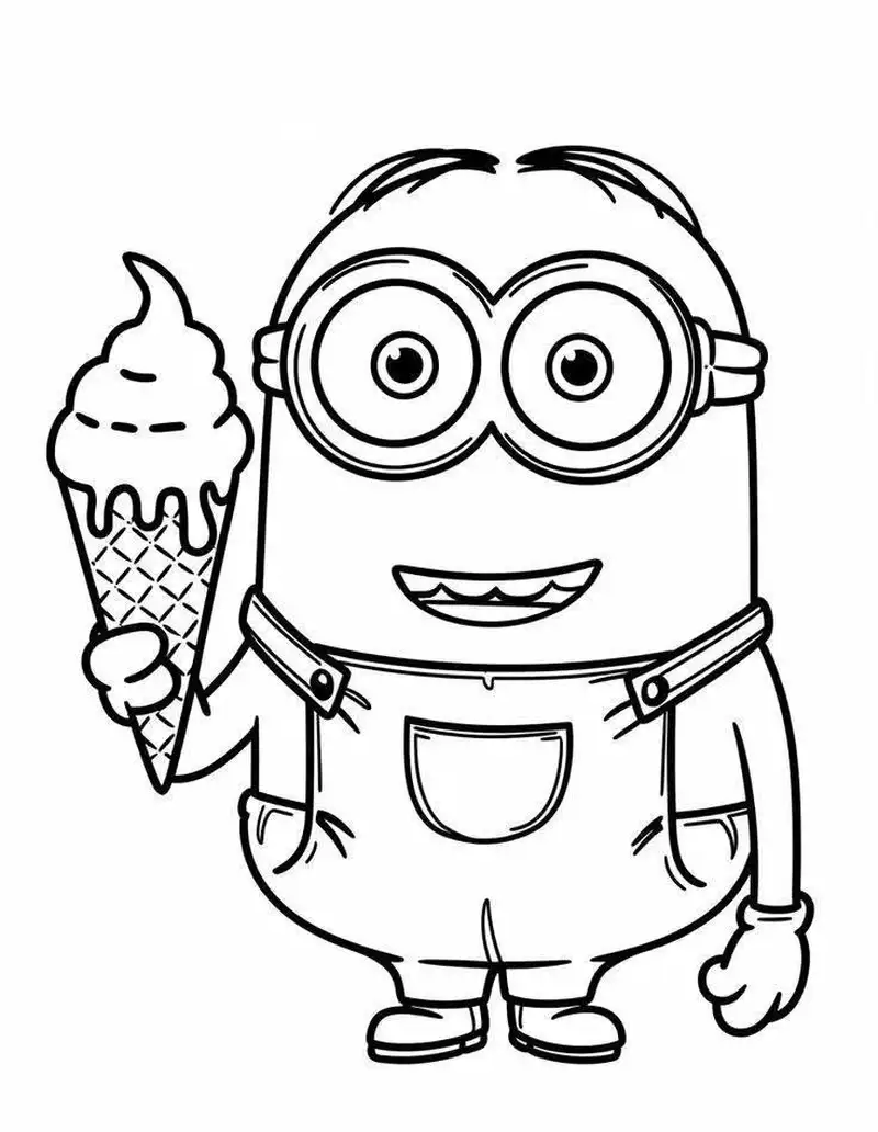 minion tô màu đẹp dành cho thiếu nhi