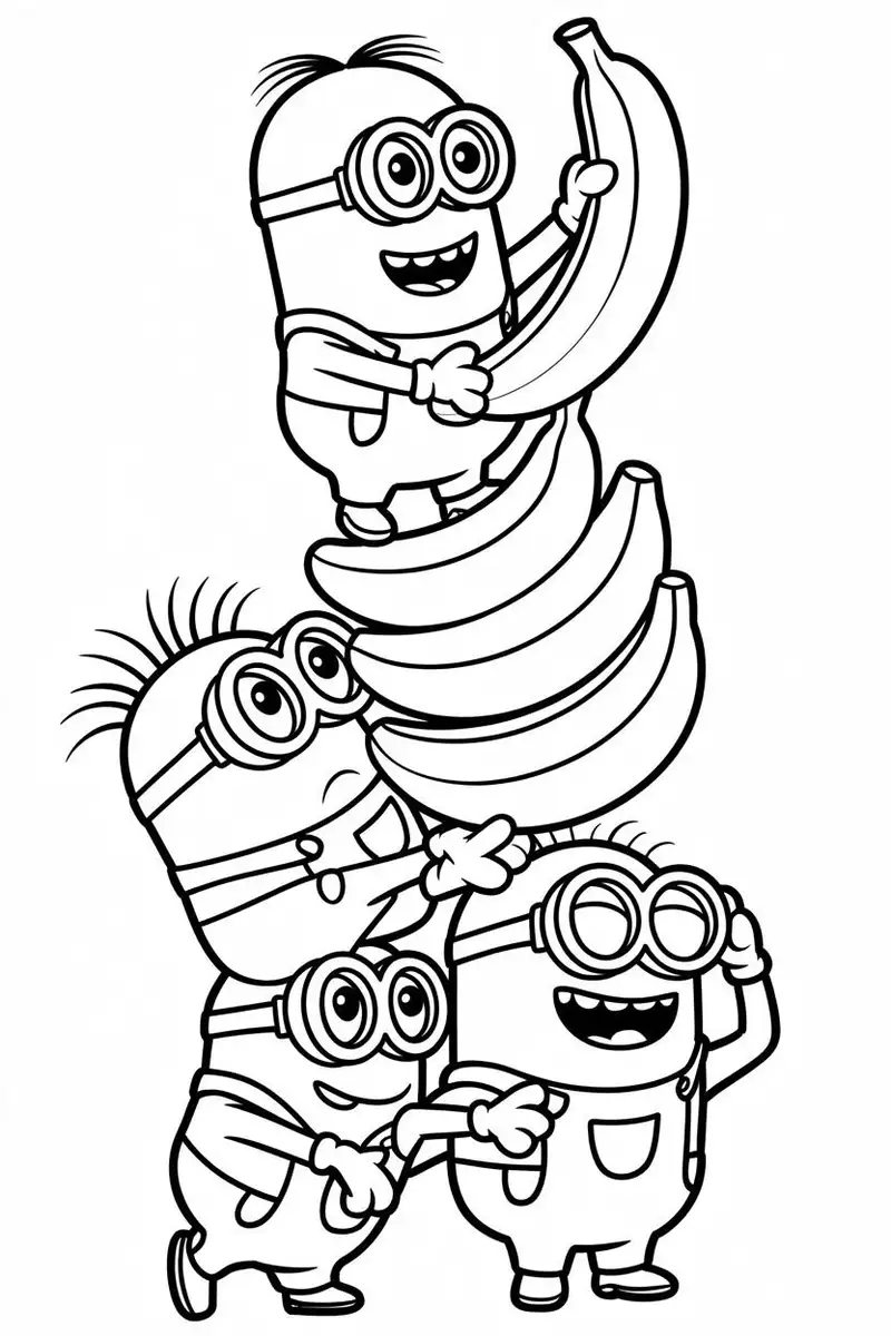 tải hình tô màu minion miễn phí